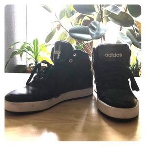 Adidas High-Tops w/ Leopard Accent Sz 8.5